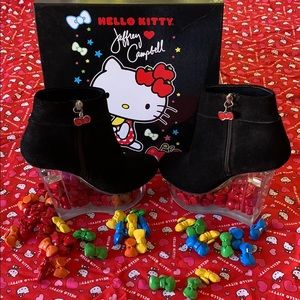 Hello Kitty x Jeffrey Campbell ICY Black Wedges